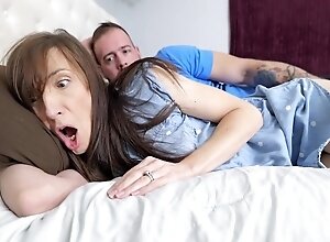 Stepson Sneaks Into Stepmoms Bed And Fucks Her Acrid - Absence without leave Her Creampied
